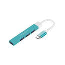 Promate LiteHub 4-in-1 Multi-Port USB-C Data Blue [BO] - وصلة تايب سي - 4 في 1 - لاجهزة الايباد برو والماك بوك - متعددة الاستخدام - كفالة 12 شهر