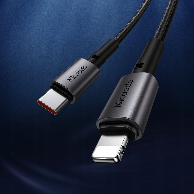 MCDODO Kabel USB-C - Lightning 1 m - سلك شحن - ماكدودو - ايفون تايب سي - طول 1 متر - كفالة 12 شهر