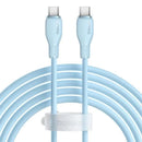 Baseus Pudding Series Fast Charging Cable Type-C to Type-C 100W 5A 1.2M - Galaxy Blue - سلك شحن - بيسوس - تايب سي الى تايب سي - طول 1.20 متر - كفالة 12 شهر