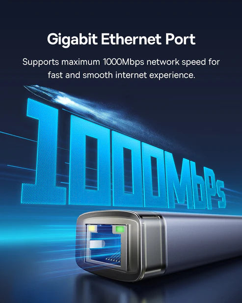 Baseus UltraJoy 4-Port HUB AIR – Space Grey [D] - وصلة تايب سي + يو اس بي - 4 في 1 - لاجهزة الايباد برو والماك بوك واللاب توب - متعددة الاستخدام - كفالة 12 شهر