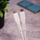 Energea Flow USB-C To USB-C Cable 1.5M - White [B] - سلك شحن - انيرجيا - تايب سي الي تايب سي - طول متر ونصف - كفالة 5 سنين