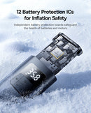 Baseus PrimeTrip VA1 2-in-1 Wired & Wireless Tire Inflator – Black [D] - ضاغط هواء للسيارة - 2 في 1 - بطارية بسعة 6000 ميللي امبير - كفالة 12 شهر