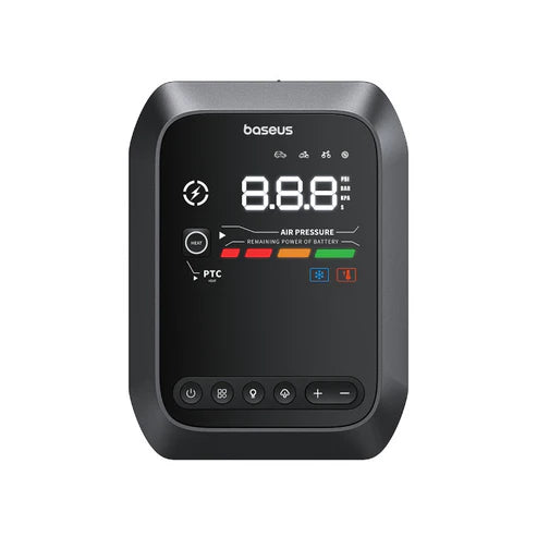 Baseus Super Energy 4-in-1 Car Jump Starter 1200A – Black [D] - محول طاقة لبطارية السيارة - 4 في 1 - بيسوس - بطارية بسعة 3000 ميللي امبير - ضاغط هواء للتاير + اضاءة ليد - كفالة 12 شهر