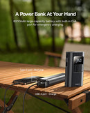 Baseus PrimeTrip VA1 2-in-1 Wired & Wireless Tire Inflator – Black [D] - ضاغط هواء للسيارة - 2 في 1 - بطارية بسعة 6000 ميللي امبير - كفالة 12 شهر