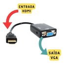 Aspor HDMI para VGA com cabo P2 para Audio - HDTV-V8 Reling - كيبل تلفزيون - في جي اي - اتش دي - متوفر بطول 30 سنتم
