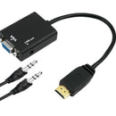Aspor HDMI para VGA com cabo P2 para Audio - HDTV-V8 Reling - كيبل تلفزيون - في جي اي - اتش دي - متوفر بطول 30 سنتم