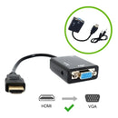 Aspor HDMI para VGA com cabo P2 para Audio - HDTV-V8 Reling - كيبل تلفزيون - في جي اي - اتش دي - متوفر بطول 30 سنتم