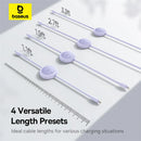 Baseus Free2Pull Mini 1m USB-C to USB-C 60W Charging Cable – Purple[D]  - سلك شحن تايب سي -  60 واط