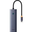 Baseus UltraJoy 7-Port HUB Docking Station – Space Grey [D] - وصلة تايب سي - 7 في 1 - لاجهزة الايباد برو والماك بوك - متعددة الاستخدام - كفالة 12 شهر