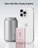 Baseus PicoGo AM31 Qi2 Ultra-Mini Magnetic Power Bank with Kickstand 5000mAh 20W - Nebula Pink [D] - بطارية متنقلة - بيسوس - سعة 5000 - ماق سيف - قوة 20 واط - كفالة 24 شهر