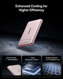 Baseus PicoGo AM31 Qi2 Ultra-Mini Magnetic Power Bank with Kickstand 5000mAh 20W - Nebula Pink [D] - بطارية متنقلة - بيسوس - سعة 5000 - ماق سيف - قوة 20 واط - كفالة 24 شهر