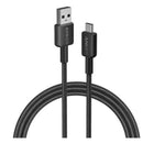 Anker 322 USB-A to USB-C Cable 1.8m Braided - Black [D] - سلك شحن - انكر - تايب سي - طول 180 سم - كفالة 18 شهر