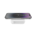 Bazic GoPort Travel 10000mAh 5 in 1 Multi-Functional Universal Wall Charger with 15W Fast Wireless Charging - White - شاحن حائط دولي - 5 في 1 - باور بانك سعة 10000 - سلك شحن ايفون + سلك شحن تايب سي - شاشه رقمية - شاحن لاسلكي - ستاند بالطول والعرض