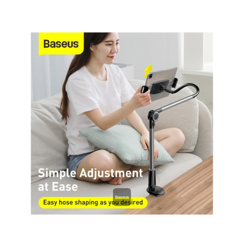 Baseus Otaku Life Rotary Adjustment Lazy Holder Pro For Mobile Phone And Tablet - Grey - ستاند لجميع انواع الاجهزة - بيسوس