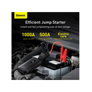 Baseus Super Energy Air 10000mAh 100A Car Jump Starter - Black [B] - محول طاقة لبطارية السيارة - 2 في 1 - بيسوس - بطارية بسعة 10000 ميللي امبير - قوة 100 أمبير - كفالة 12 شهر