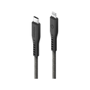 Energea Flow USB-C To Lightning Cable 1.5M - Black - سلك شحن ايفون تايب سي - انيرجيا - طول متر ونصف - كفالة 5 سنين