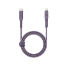 Energea Flow USB-C To Lightning Cable 1.5M - Purple [B] ج- سلك شحن ايفون تايب سي - انيرجيا - طول متر ونصف - كفالة 5 سنين