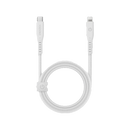 Energea Flow USB-C To Lightning Cable 1.5M - White - سلك شحن ايفون تايب سي - انيرجيا - طول متر ونصف - كفالة 5 سنين