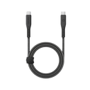 Energea Flow USB-C To USB-C Cable 1.5M - Black [B]- سلك شحن  - انيرجيا - تايب سي الي تايب سي - طول متر ونصف - كفالة 5 سنين