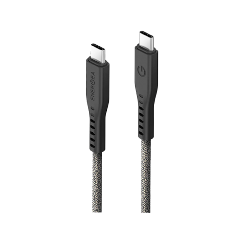 Energea Flow USB-C To USB-C Cable 1.5M - Black [B]- سلك شحن  - انيرجيا - تايب سي الي تايب سي - طول متر ونصف - كفالة 5 سنين