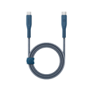 Energea Flow USB-C To USB-C Cable 1.5M - Blue [B] - سلك شحن  تايب سي - انيرجيا - 1.5 متر - كفالة 5 سنين - لدعم الشحن السريع