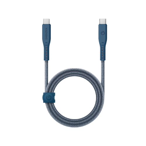 Energea Flow USB-C To USB-C Cable 1.5M - Blue [B] - سلك شحن  تايب سي - انيرجيا - 1.5 متر - كفالة 5 سنين - لدعم الشحن السريع