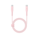 Energea Flow USB-C To USB-C Cable 1.5M - Pink سلك شحن - انيرجيا - تايب سي الي تايب سي - طول متر ونصف - كفالة 5 سنين