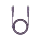 Energea Flow USB-C To USB-C Cable 1.5M - Purple [B] - سلك شحن - انيرجيا - تايب سي الي تايب سي - طول متر ونصف - كفالة 5 سنين