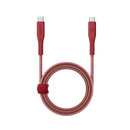 Energea Flow USB-C To USB-C Cable 1.5M - Red [B] - سلك شحن - انيرجيا - تايب سي الي تايب سي - طول متر ونصف - كفالة 5 سنين