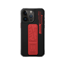 SkinArma Slate Grip-Stand Case for iPhone 15/15 Plus/15 Pro/15 Pro MAX [B] - Orange Red- كفر حماية عالية مع مغناطيس للسيارة - مسكة ستاند بالطول والعرض