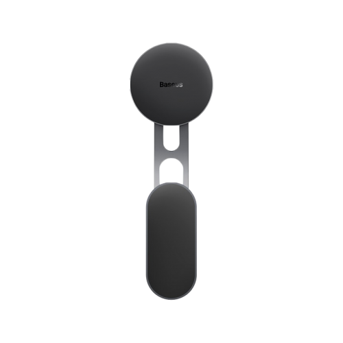 Baseus T-Space Series Folding Metal Car Phone Mount - Frost Silver [D] - ستاند سيارة مغناطيس - بيسوس
