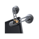 Baseus T-Space Series Folding Metal Car Phone Mount - Frost Silver [D] - ستاند سيارة مغناطيس - بيسوس