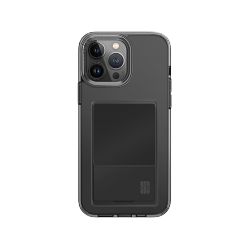 Uniq Hybrid Airfender Case For IPhone 15 - Smoked Grey Tinted [B] - كفر حماية عالية - يونيك - شفاف - مع جيب لحفظ البطاقات
