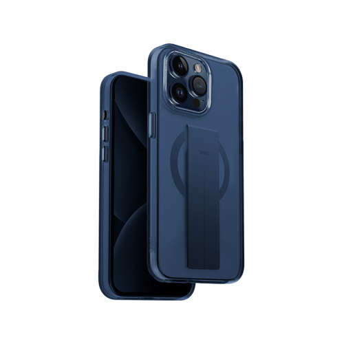 Uniq Hybrid Heldro Mag Case For IPhone  15/15 Plus/15 Pro/15 Pro MAX - Ultramarine Deep Blue [B] - كفر حماية عالية - ماسكة - ماغ سيف - يونيك