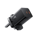 Baseus 2-Port USB-C 40W GaN Charger - Cluster Black [B]- شاحن حائط  بقوة 40 واط - 2 فتحتين تايب سي للشحن السريع - كفالة 12 شهر