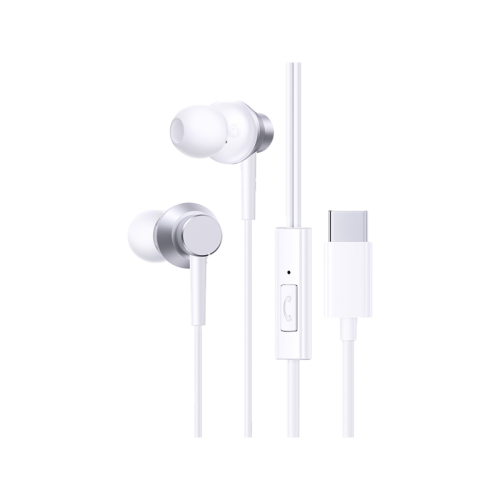 Baseus Encok Wired Earphones - Moon White [D] - سماعة اذن - بيسوس - مع مايكروفون - كفالة 12 شهر