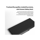 ARAREE MUSTANG DIARY WALLET CASE For SAMSUNG GALAXY S24 ULTRA -  BLACK [A] -  S24 كفر سامسونج  - حماية عالية مع بوك  - ألتر