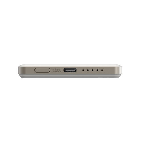 Energea AluPac Air Ultra Light MagSafe 5000 mAh Power Bank - Natural [B] - بطارية متنقلة - ماغ سيف + سلك تايب سي - انيرجيا - قوه 20 واط - سعة 5000 ملي امبير - كفالة 18 شهر