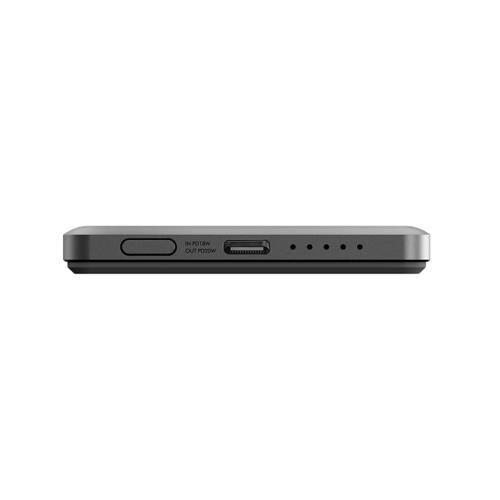 Energea AluPac Air Ultra Light MagSafe 5000 mAh Power Bank - Gunmetal [B] - بطارية متنقلة - ماغ سيف + سلك تايب سي - انيرجيا - قوه 20 واط - سعة 5000 ملي امبير - كفالة 18 شهر