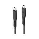 Energea Flow 10Gbps USB-C To USB-C Cable 2m - Black - سلك شحن ايفون تايب سي - انيرجيا - طول 2 متر  - كفالة 5 سنين
