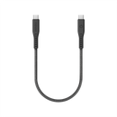 Energea Flow 10Gbps USB-C To USB-C Cable With Velcro Cable Tie 30cm - Black - سلك شحن - انيرجيا - تايب سي الي تايب سي - طول 30 سم - كفالة 5 سنين