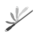 Energea Flow 10Gbps USB-C To USB-C Cable With Velcro Cable Tie 30cm - Black - سلك شحن - انيرجيا - تايب سي الي تايب سي - طول 30 سم - كفالة 5 سنين