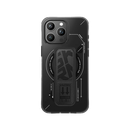 SkinArma Helio MagSafe Case With Grip Stand For IPhone - Black [B]-  كفر حماية عالية - ماغ سيف - مع مغناطيس للسيارة ومسكة ستاند