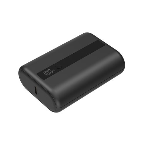 Energea Compac Mini 3 1-Port USB-C and 1-Port USB-A Display 10000mAh Power Bank - Gunmetal - بطارية متنقلة - انيرجيا - ميني ( حجم صغير ) سعة 10 الف - قوة 20 واط - تايب سي - يو اس بي - شاشة رقمية - خاصية الشحن السريع - كفالة 12 شهر