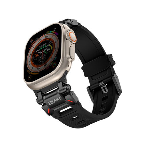 SkinArma Titon Watch Strap For Apple Watch - Black [B] - سير ساعة أبل واتش