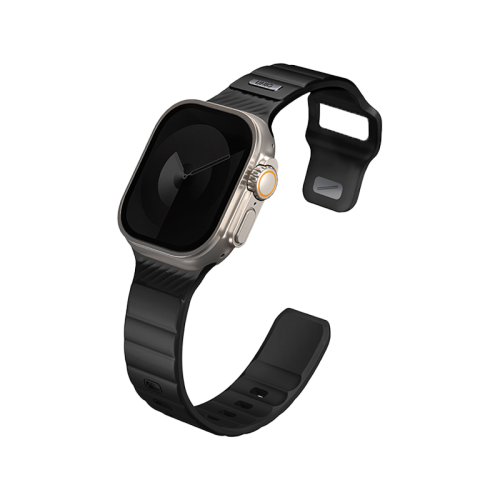 Uniq Stride FKM Strap For Apple Watch - Midnight Black [B] - سير ساعة ابل - يونيك