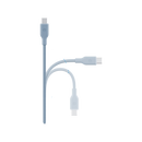 Bazic GoCharge Weave USB-C To USB-C 480Mbps 60W Cable 1.5M - Blue - سلك شحن - بيزك - تايب سي الي تايب سي - قوة 60 واط - طول متر ونصف - كفالة 24 شهر