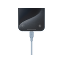 Bazic GoCharge Weave USB-C To USB-C 480Mbps 60W Cable 1.5M - Blue - سلك شحن - بيزك - تايب سي الي تايب سي - قوة 60 واط - طول متر ونصف - كفالة 24 شهر