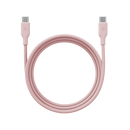 Bazic GoCharge Weave USB-C To USB-C 480Mbps 60W Cable 1.5M - Pink - سلك شحن - بيزك - تايب سي الي تايب سي - قوة 60 واط - طول متر ونصف - كفالة 24 شهر
