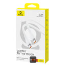Baseus Pudding Series Fast Charging Cable Type-C to Type-C 100W 5A 2M - White [D]- سلك شحن - بيسوس - تايب سي الى تايب سي - طول 2 متر - كفالة 12 شهر